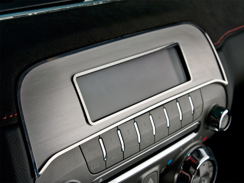 2010-2013 Camaro Radio Trim Plate Brushed/Polished Factory Radio 